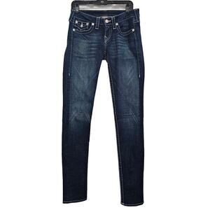 True Religion Julie Low Rise Flap Pocket Skinny Jeans Size 28
